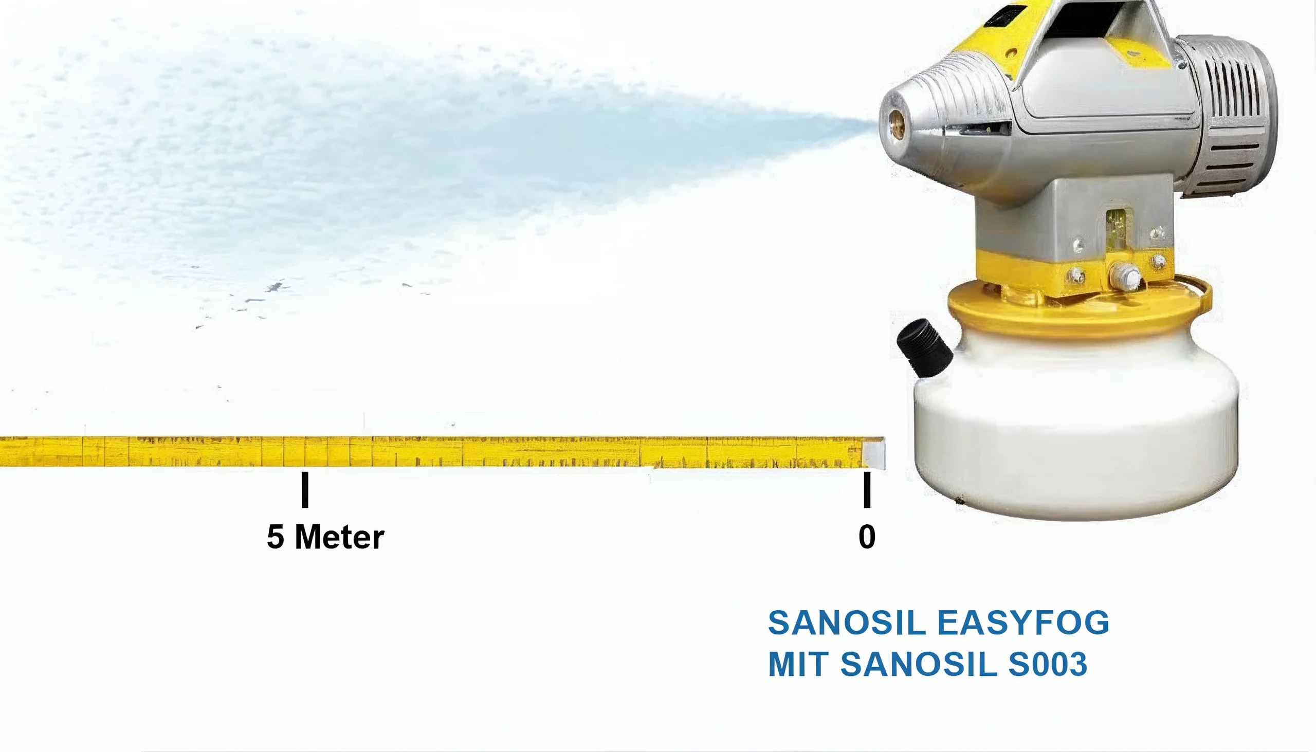 Sanosil EasyFog Reichweiten-Demonstration
