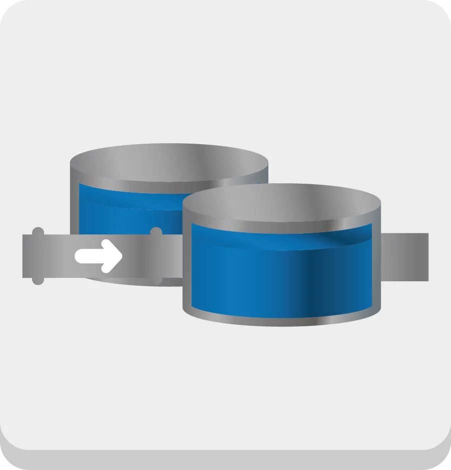 2D-Abbildung von Trinkwasserbehältern