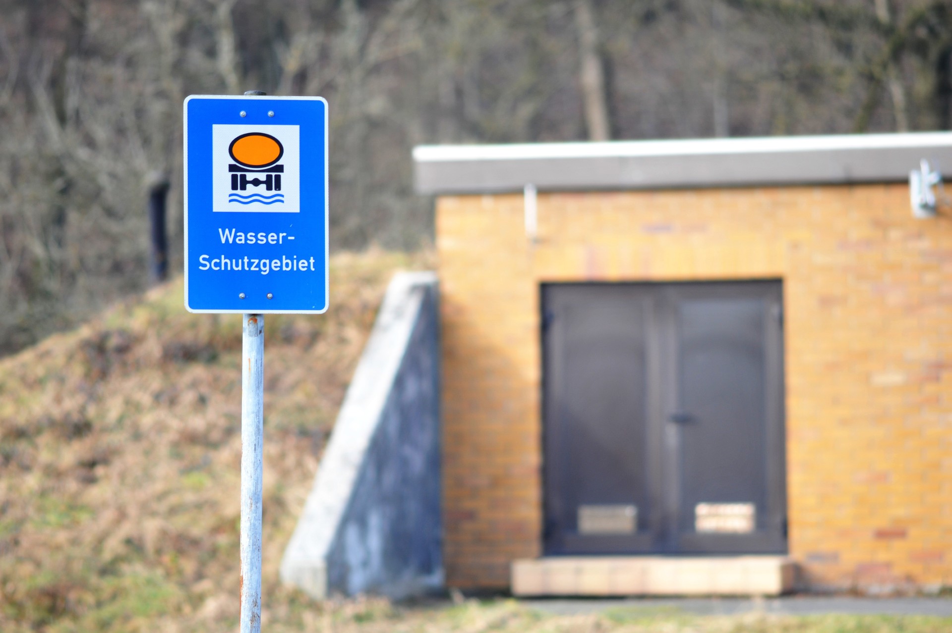 Verkehrszeichen für ein Wasserschutzgebiet